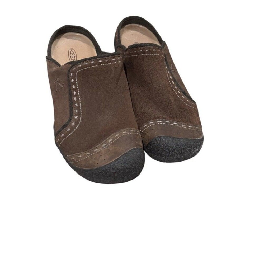 KEEN Shoes Womens Size 10 Brown Leather Slip-On Mule Clogs Comfort EU 40.5